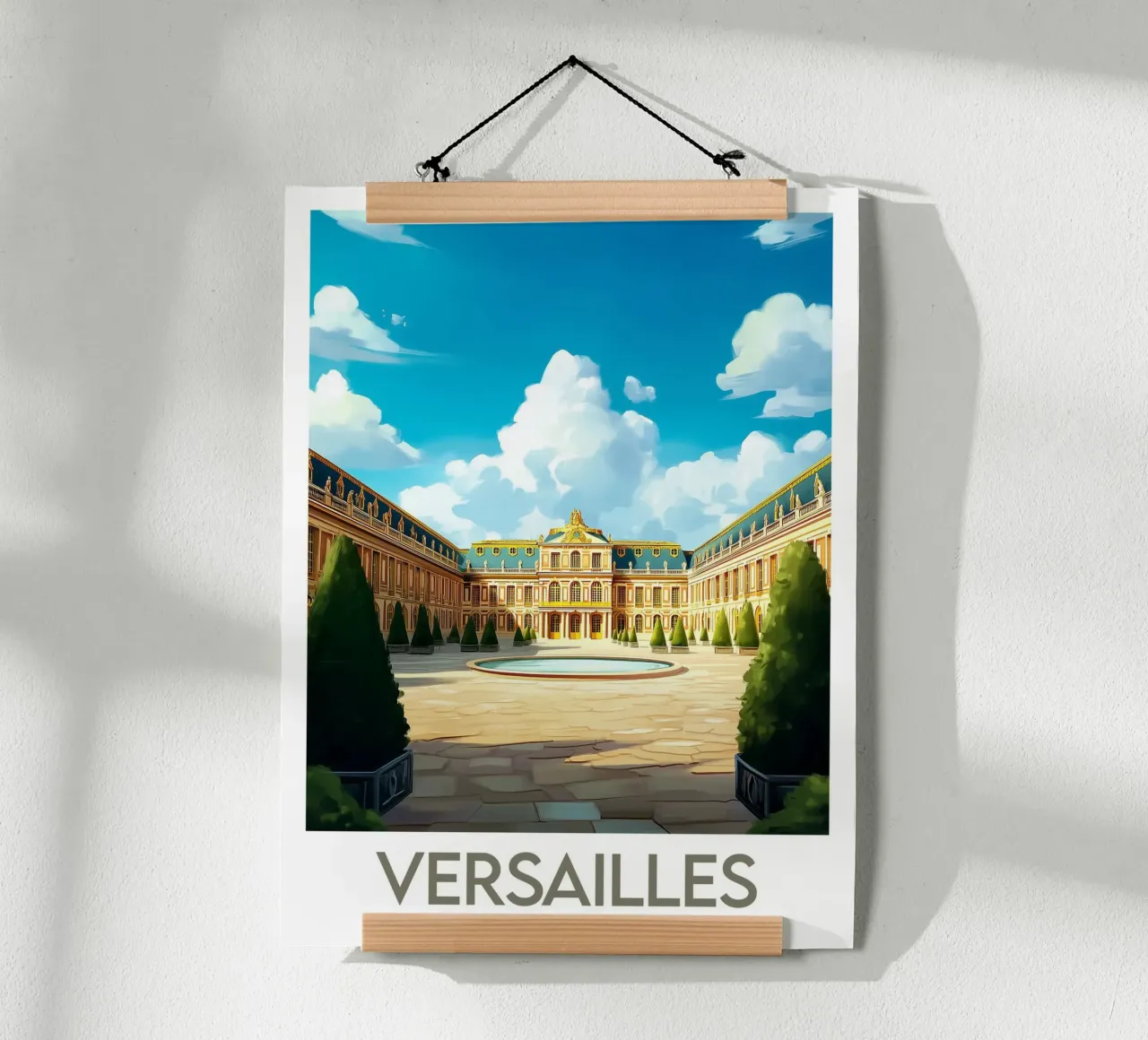 Poster di Versailles poster con telaio in legno da Frame the World