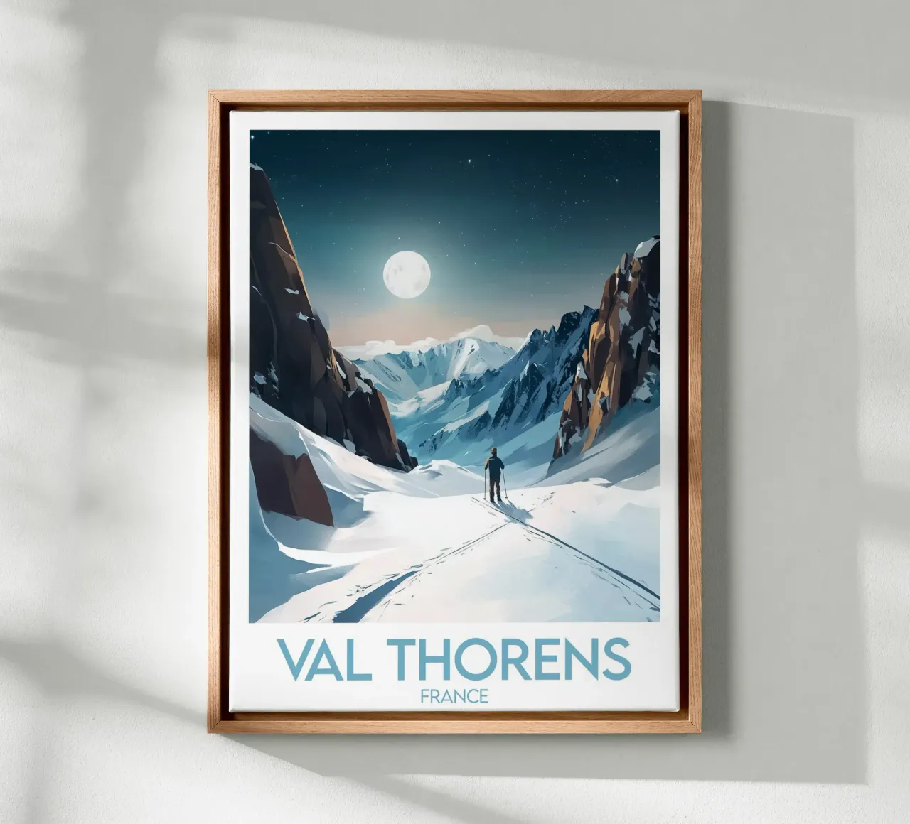 Affiche Val Thorens tela con Cornice a cassetta da Frame the World