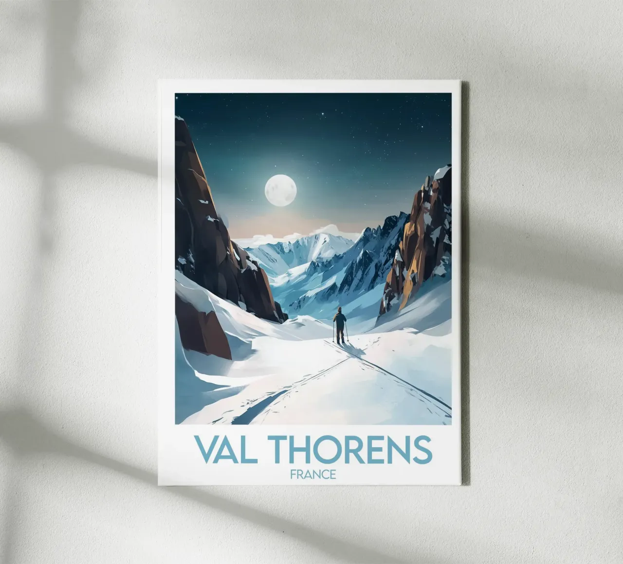 Affiche Val Thorens tela con Cornice a cassetta da Frame the World