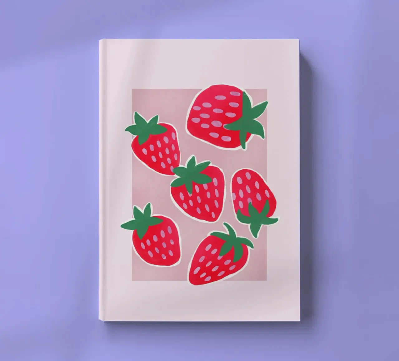 Fraises sucrées - Impression d'art de fruits enjoués carnet de notes de showmemars
