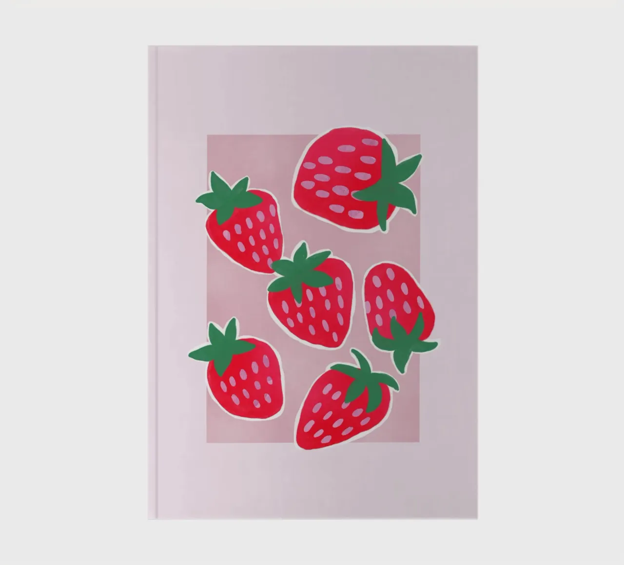 Fraises sucrées - Impression d'art de fruits enjoués carnet de notes de showmemars