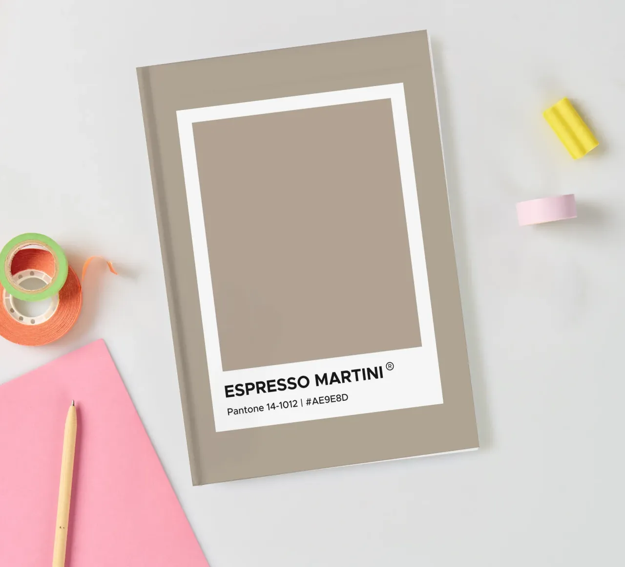 Espresso Martini Pantone notebook by Paigaam Studio