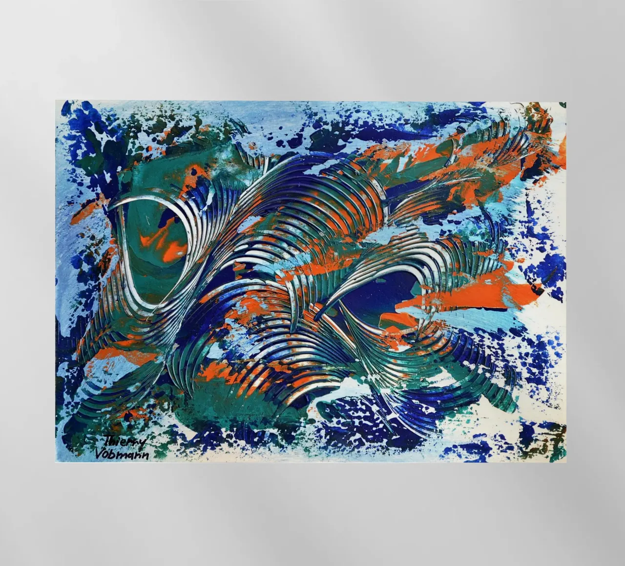 MESSAGE FROM THE HEART 5 Backlit Folie von Thierry Vobmann Abstract painting