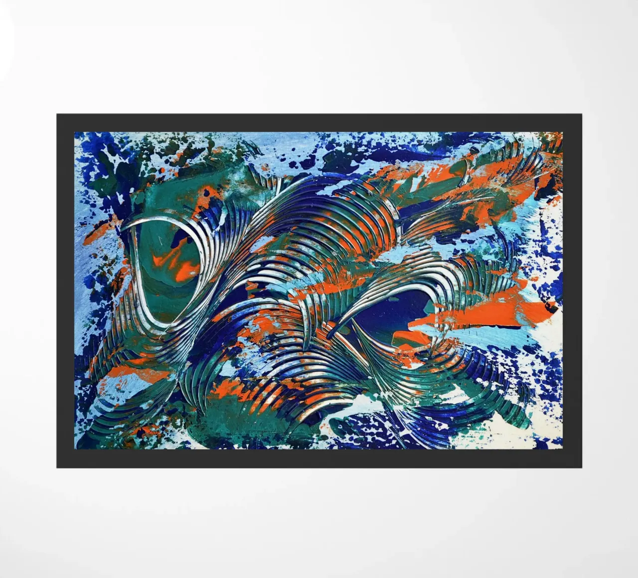 MESSAGE FROM THE HEART 5 Fußmatte von Thierry Vobmann Abstract painting