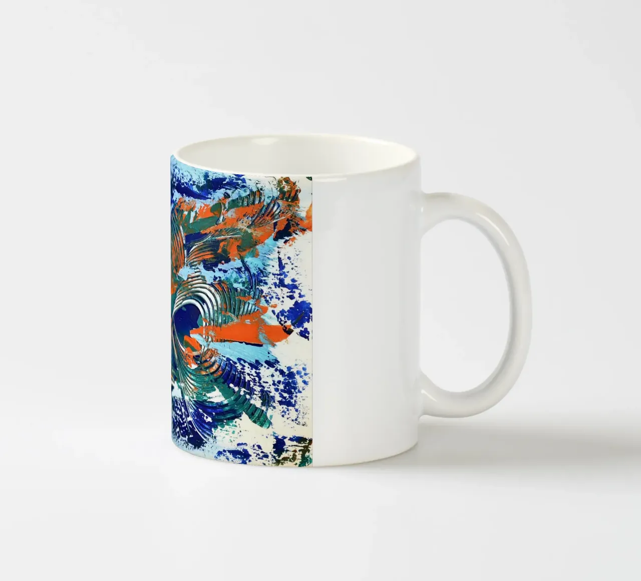 MESSAGE FROM THE HEART 5 Keramik Tasse von Thierry Vobmann Abstract painting