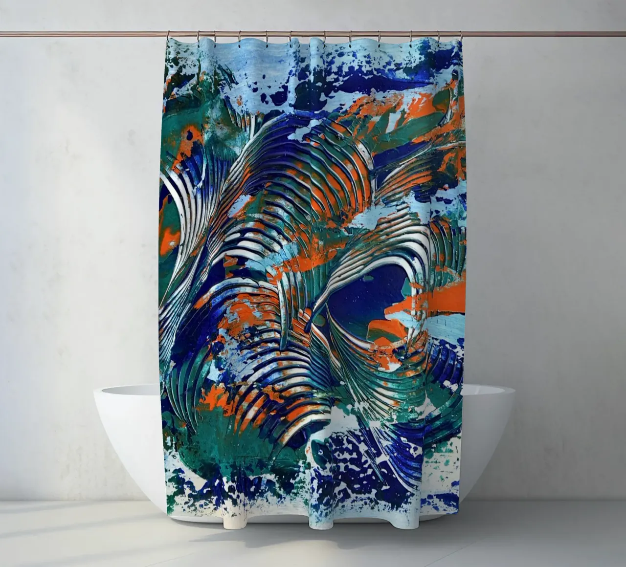 MESSAGE FROM THE HEART 5 tenda da doccia da Thierry Vobmann Abstract painting