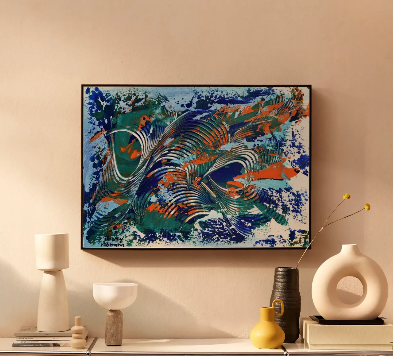 MESSAGE FROM THE HEART 5 plexiglass da Thierry Vobmann Abstract painting