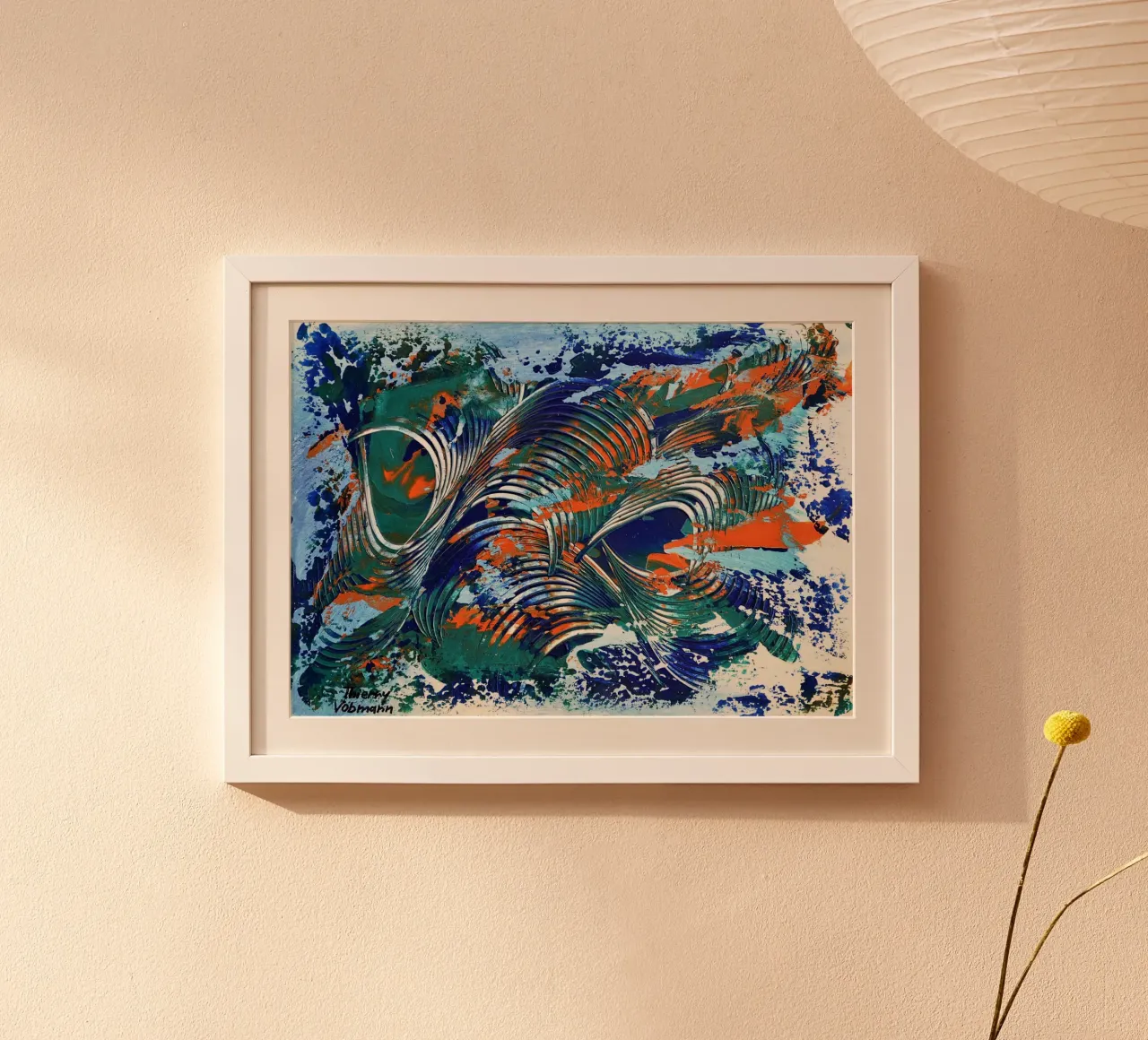 MESSAGE FROM THE HEART 5 Hahnemühle von Thierry Vobmann Abstract painting