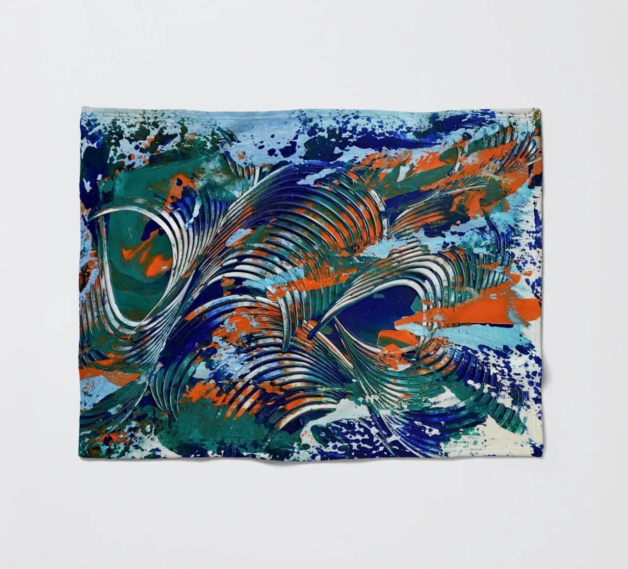 MESSAGE FROM THE HEART 5 coperta in pile da Thierry Vobmann Abstract painting