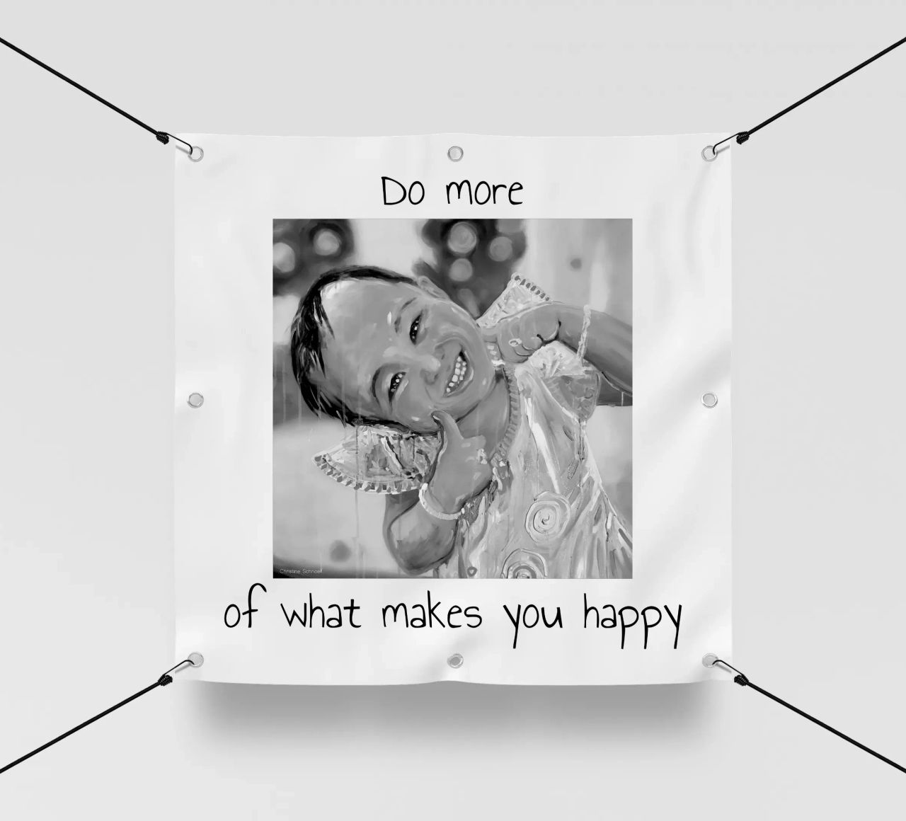 Do more of what makes you happy telo in pvc da Happy 😃 Art 🎨 by Christine Schnoell