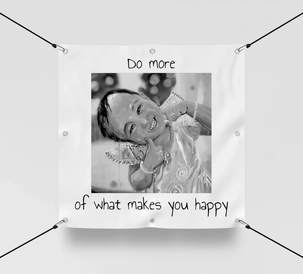 Do more of what makes you happy telo in pvc da Happy 😃 Art 🎨 by Christine Schnoell