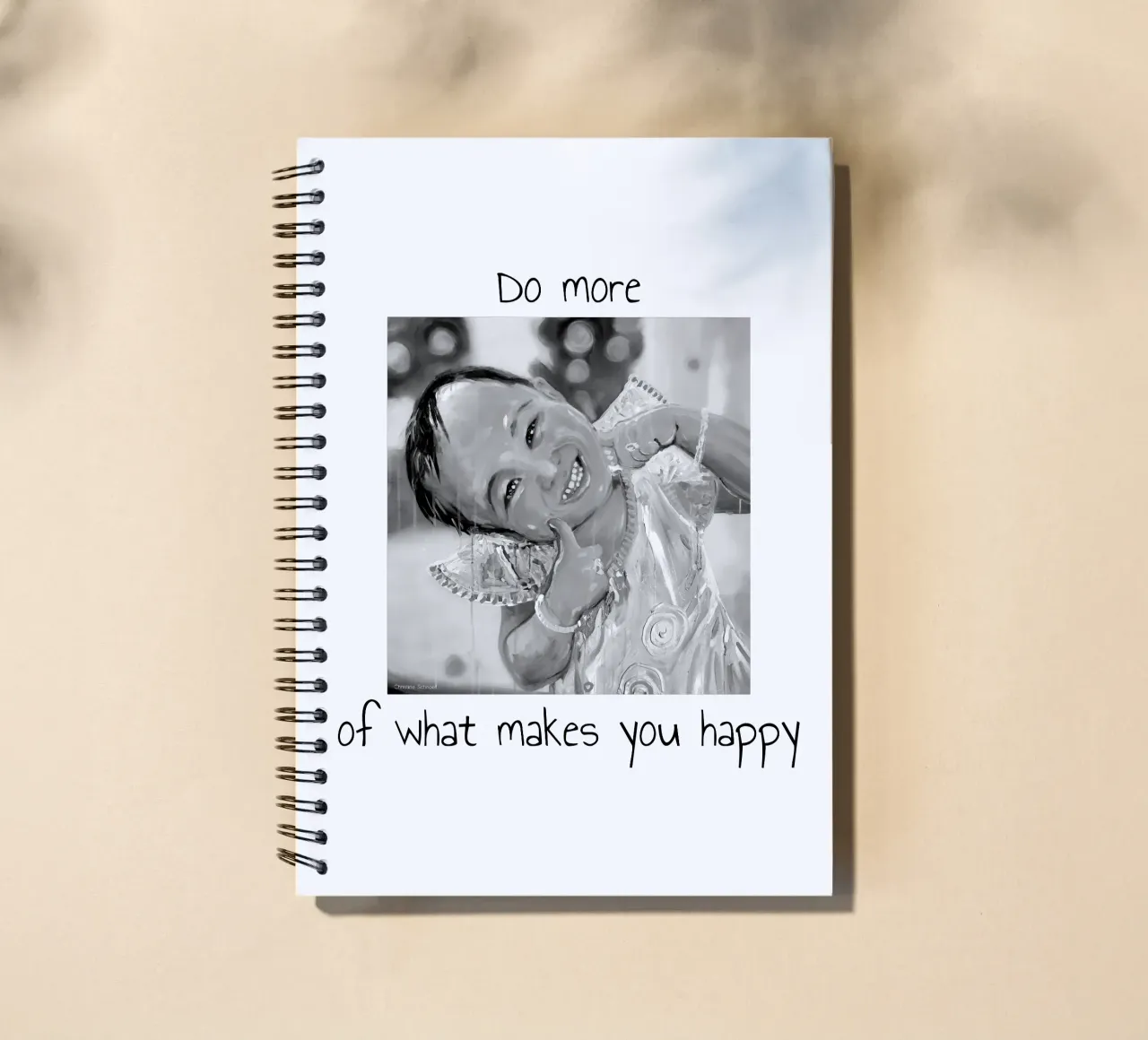 Do more of what makes you happy spiral notebook by Happy 😃 Art 🎨 by Christine Schnoell