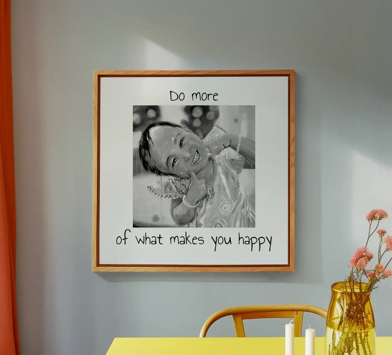 Do more of what makes you happy plexiglass da Happy 😃 Art 🎨 by Christine Schnoell