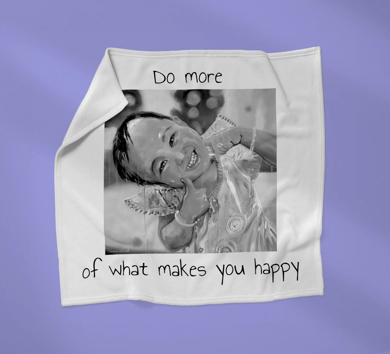 Do more of what makes you happy coperta in pile da Happy 😃 Art 🎨 by Christine Schnoell