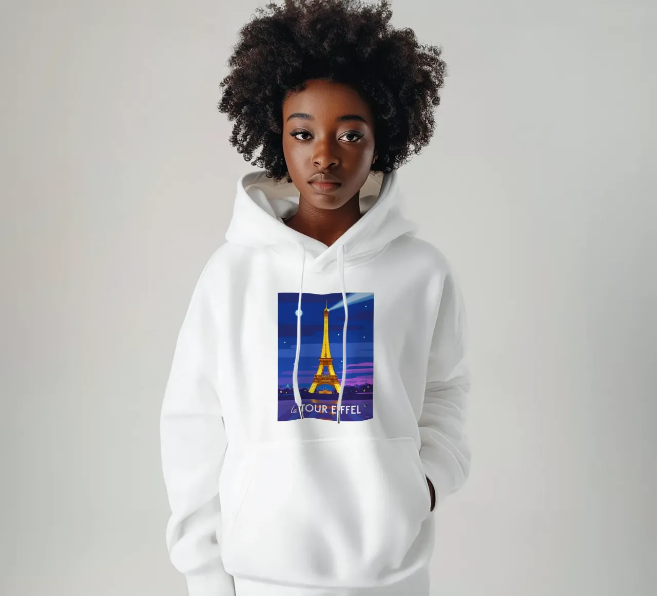 Eiffel Tower felpa con cappuccio da C.WILL