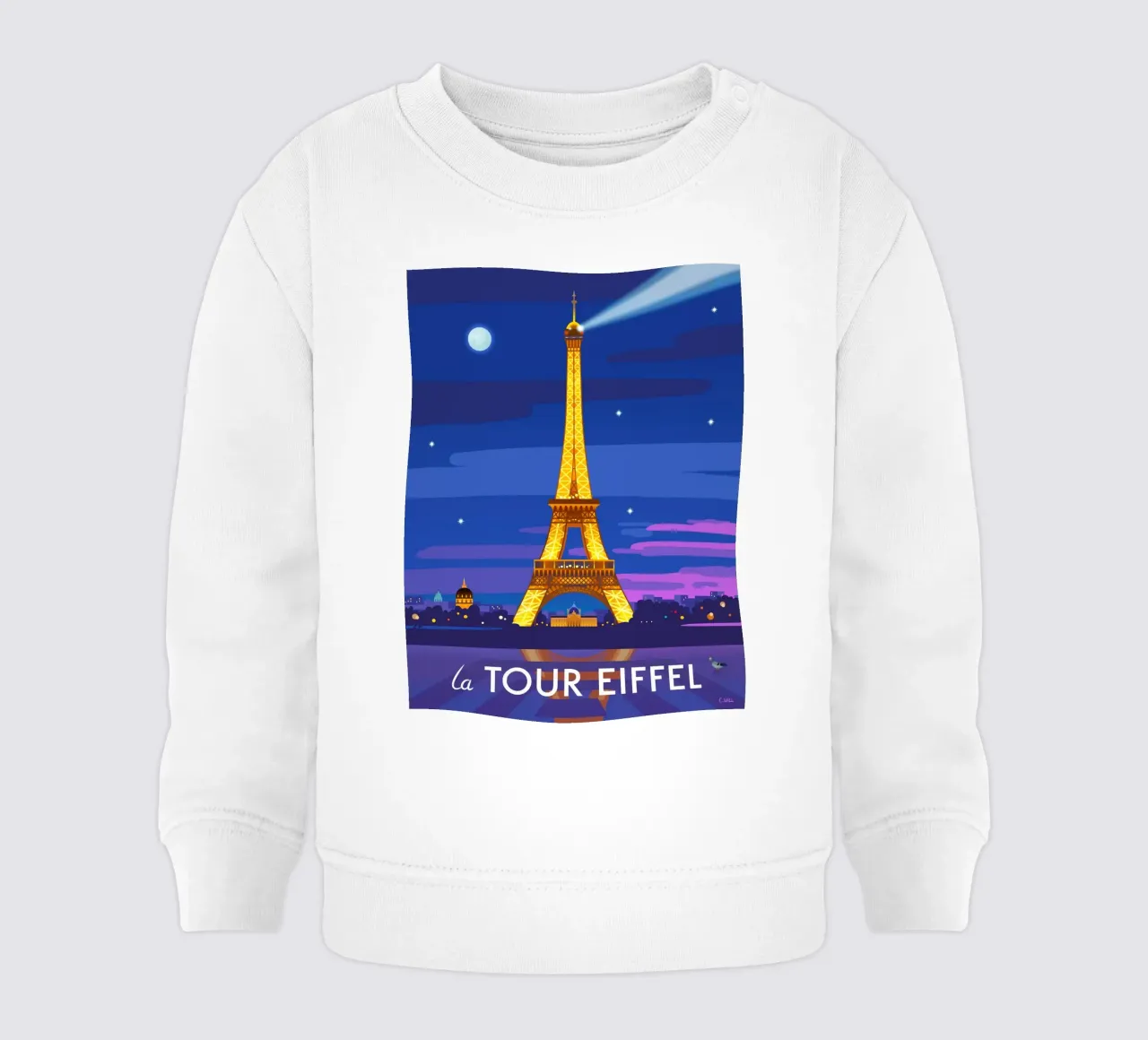 Eiffel Tower felpa neonato da C.WILL