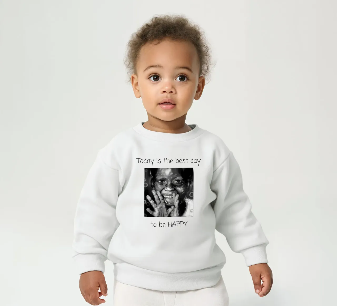 TODAY BE HAPPY felpa neonato da Happy 😃 Art 🎨 by Christine Schnoell