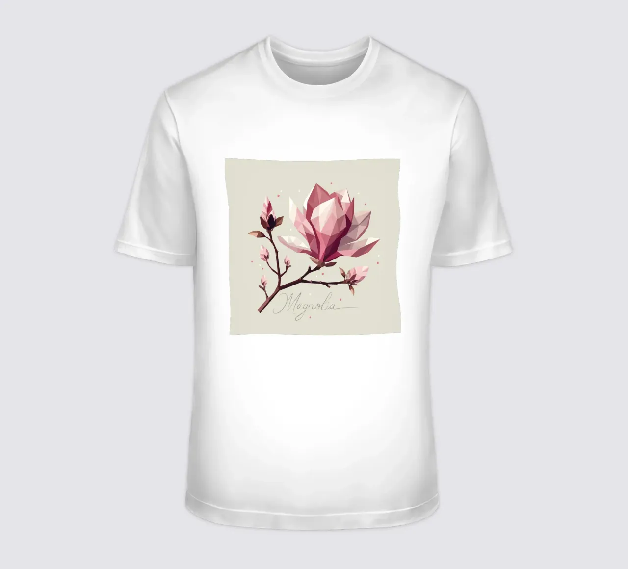 Fiori di magnolia con aspetto poligonale - Bellezza delicata t-shirt da namosh