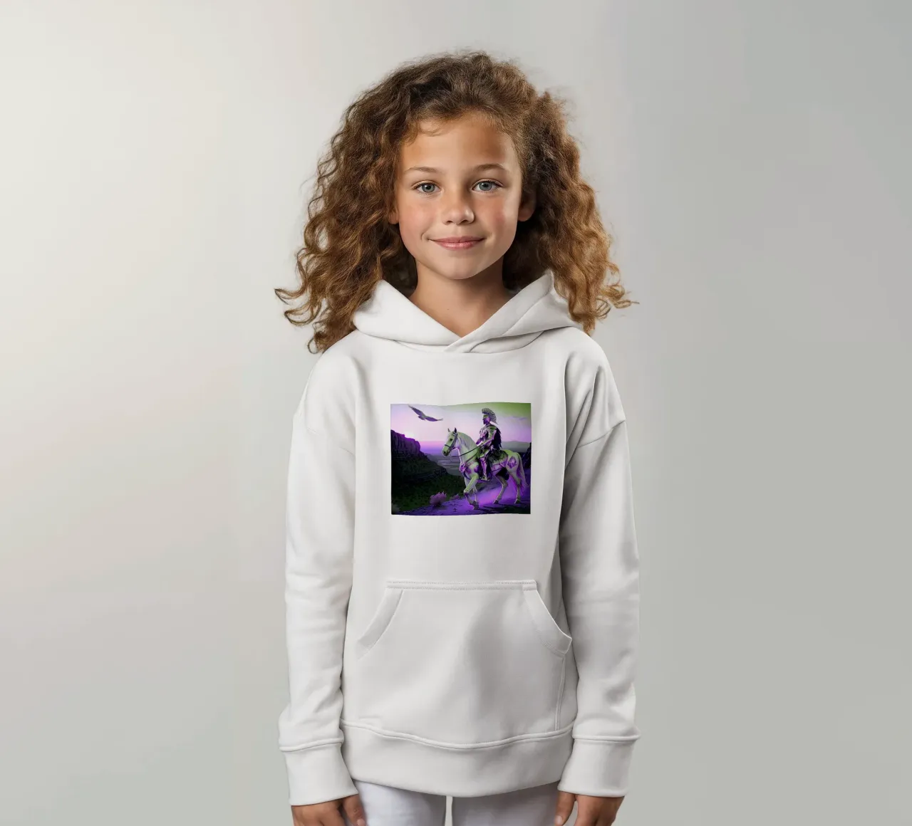 CHEVALIER SUR UN CHEVAL. VIOLET felpa bambino con cappuccio da Thierry vobmann photography