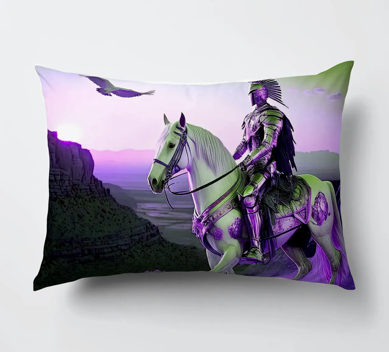 CHEVALIER SUR UN CHEVAL. VIOLET cuscino da Thierry vobmann photography