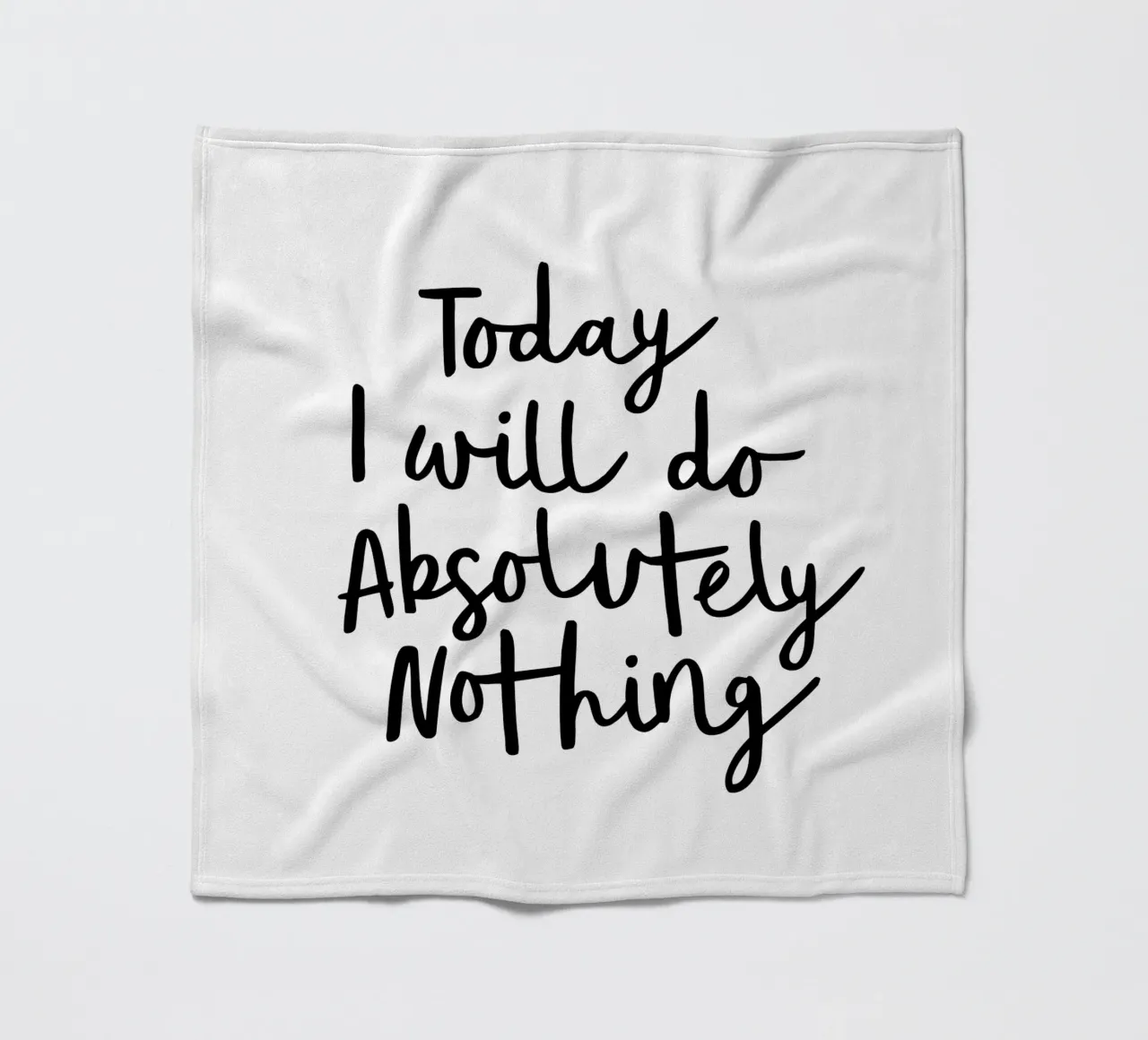 Oggi non farò assolutamente nulla, pigro design tipografico coperta in pile da THE MOTIVATED TYPE