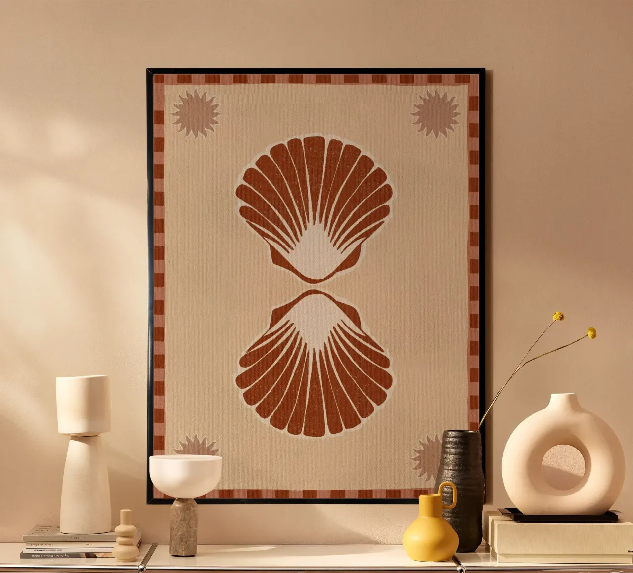 Lush Duo 3 - Orange poster by Shatha Al Dafai