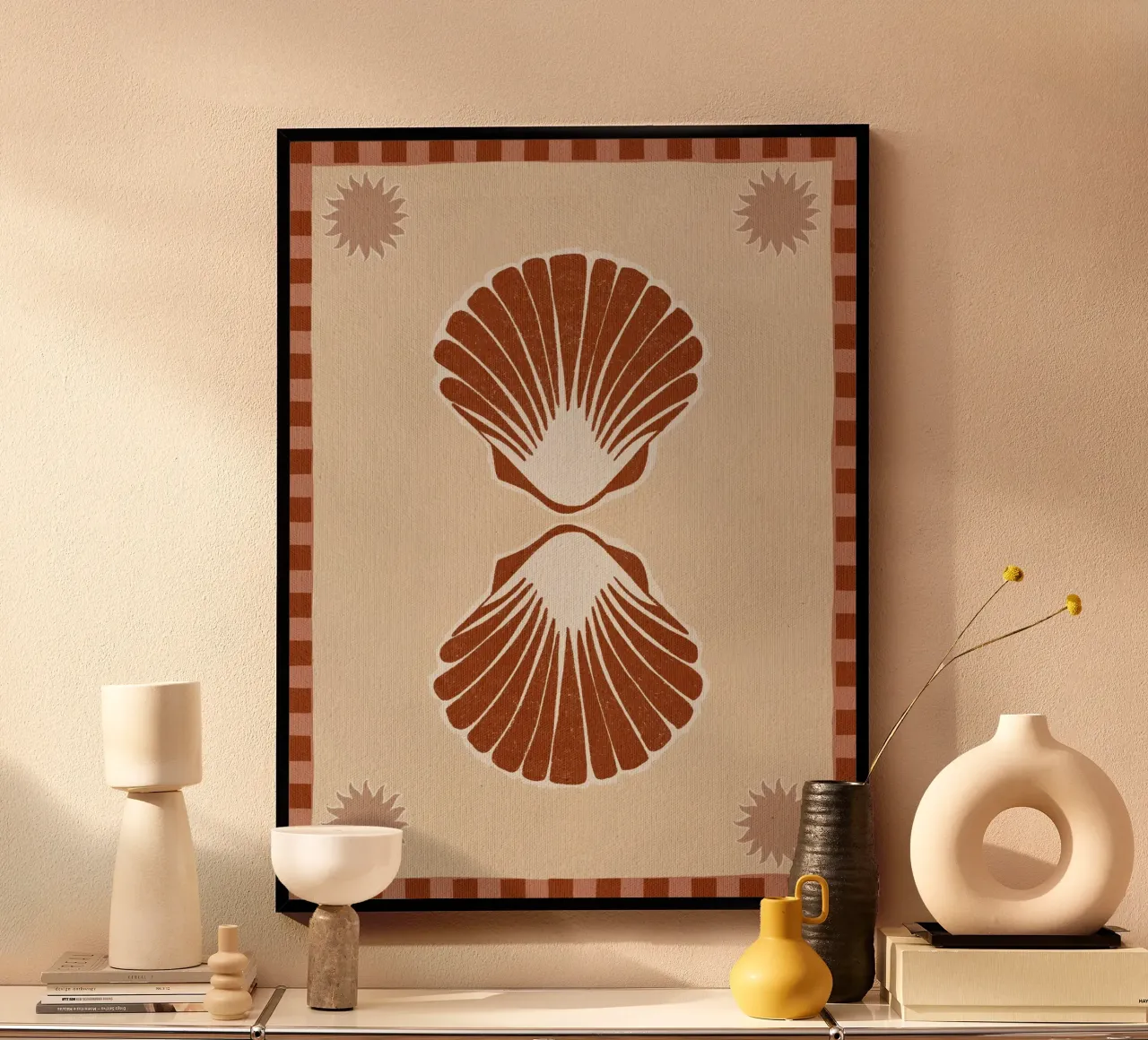 Lush Duo 3 - Orange poster by Shatha Al Dafai