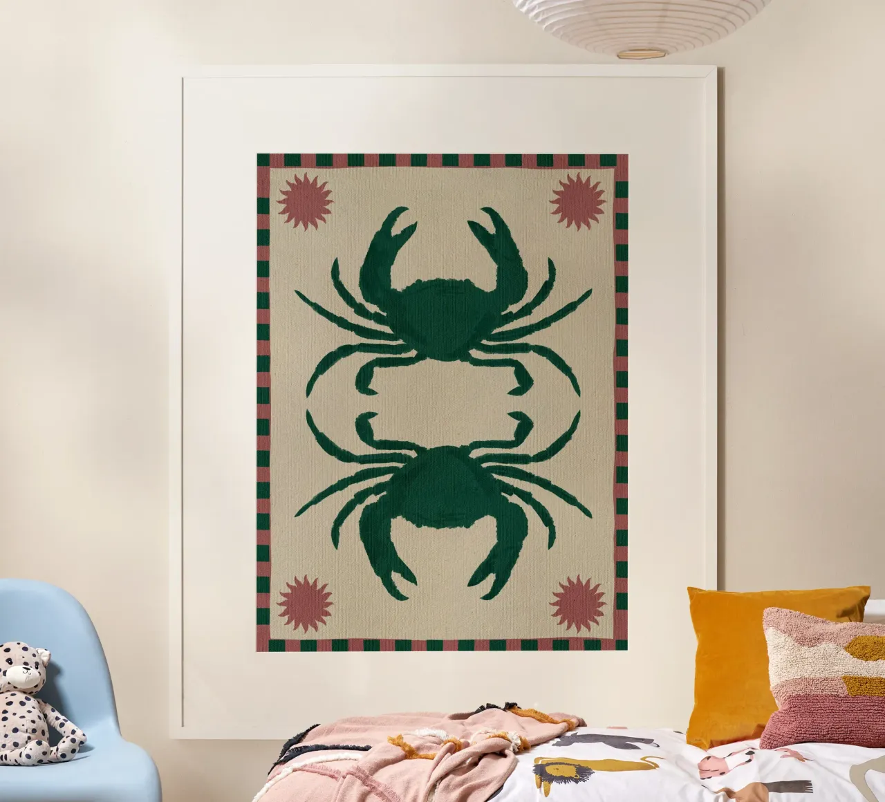 Lush Duo 6 - Green poster con telaio in legno da Shatha Al Dafai