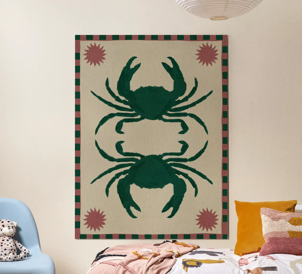 Lush Duo 6 - Green poster con telaio in legno da Shatha Al Dafai
