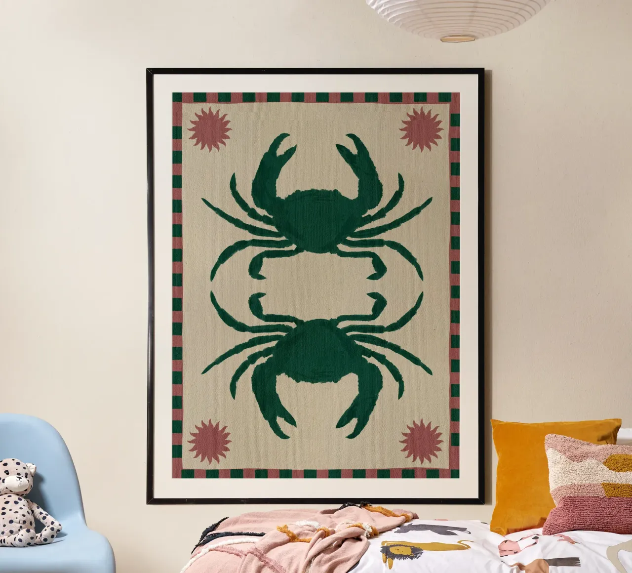 Lush Duo 6 - Green poster con telaio in legno da Shatha Al Dafai
