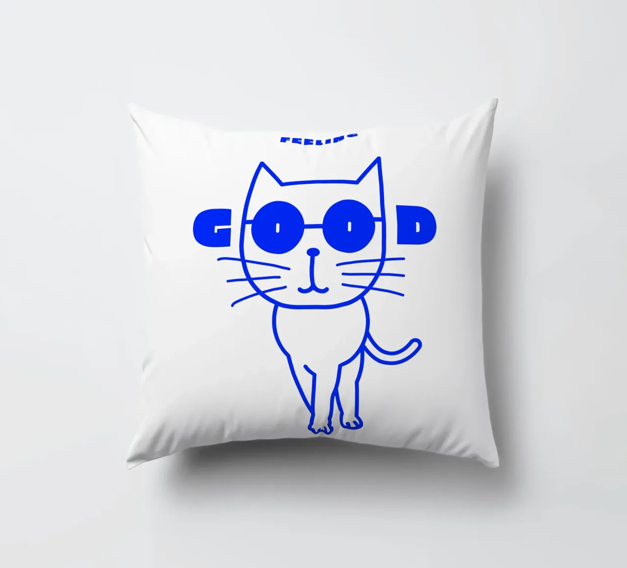 Feeling Good Cat cuscino da Bureau Purpur