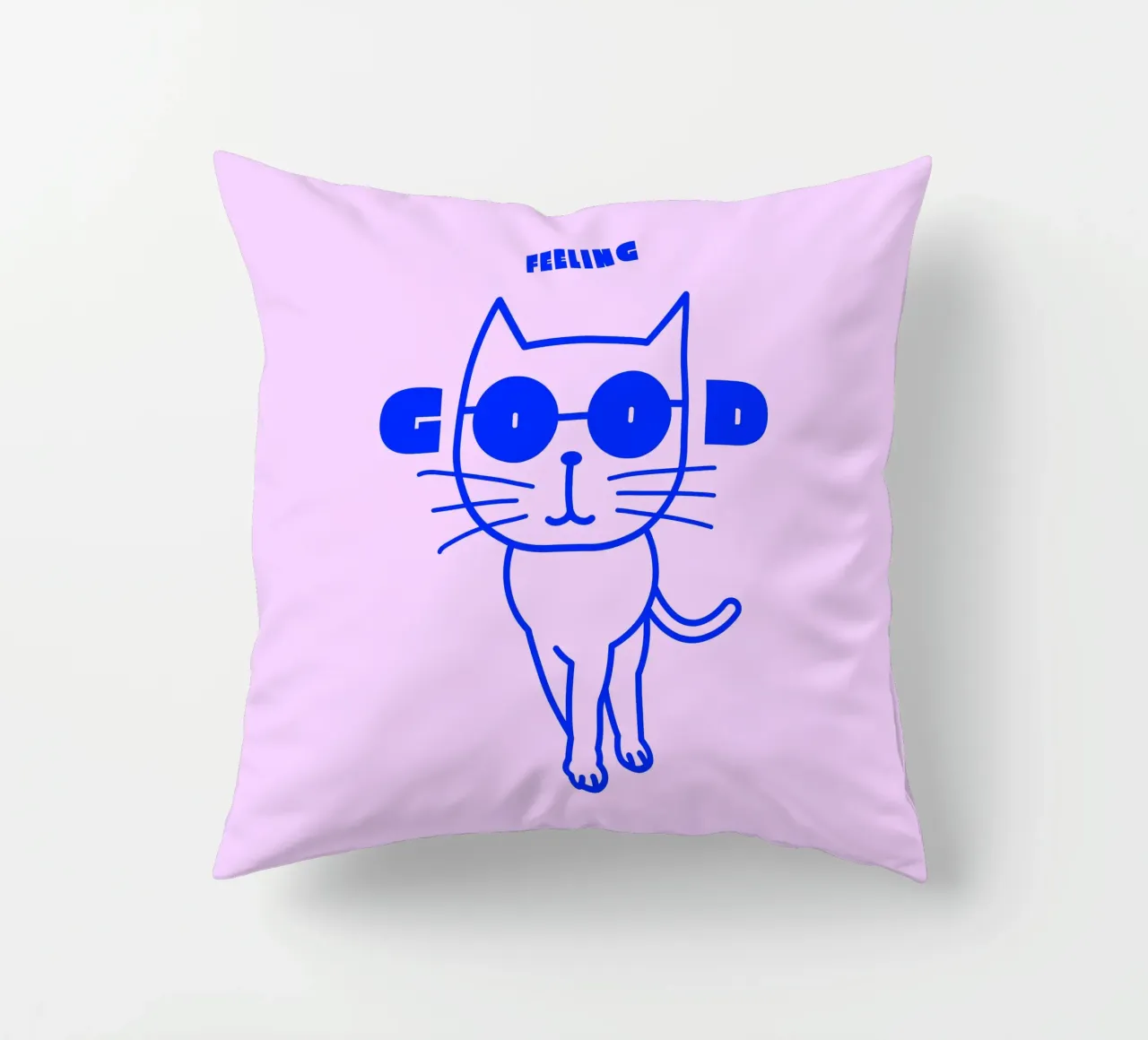 Feeling Good Cat cuscino da Bureau Purpur
