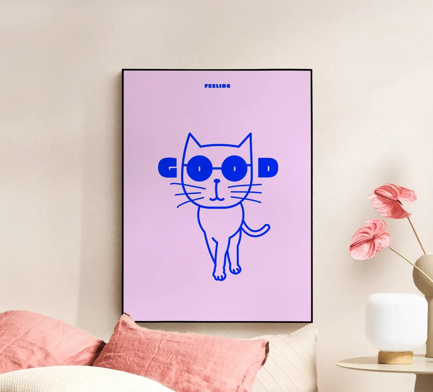 Feeling Good Cat plexiglass da Bureau Purpur