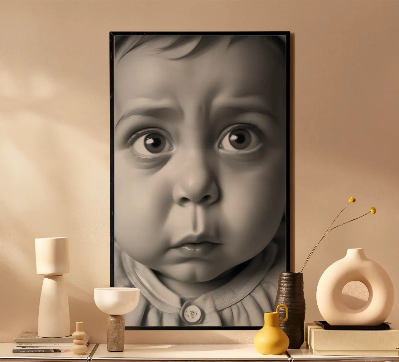 People3 poster with wooden frame by POSTERS - Peter Lorenz