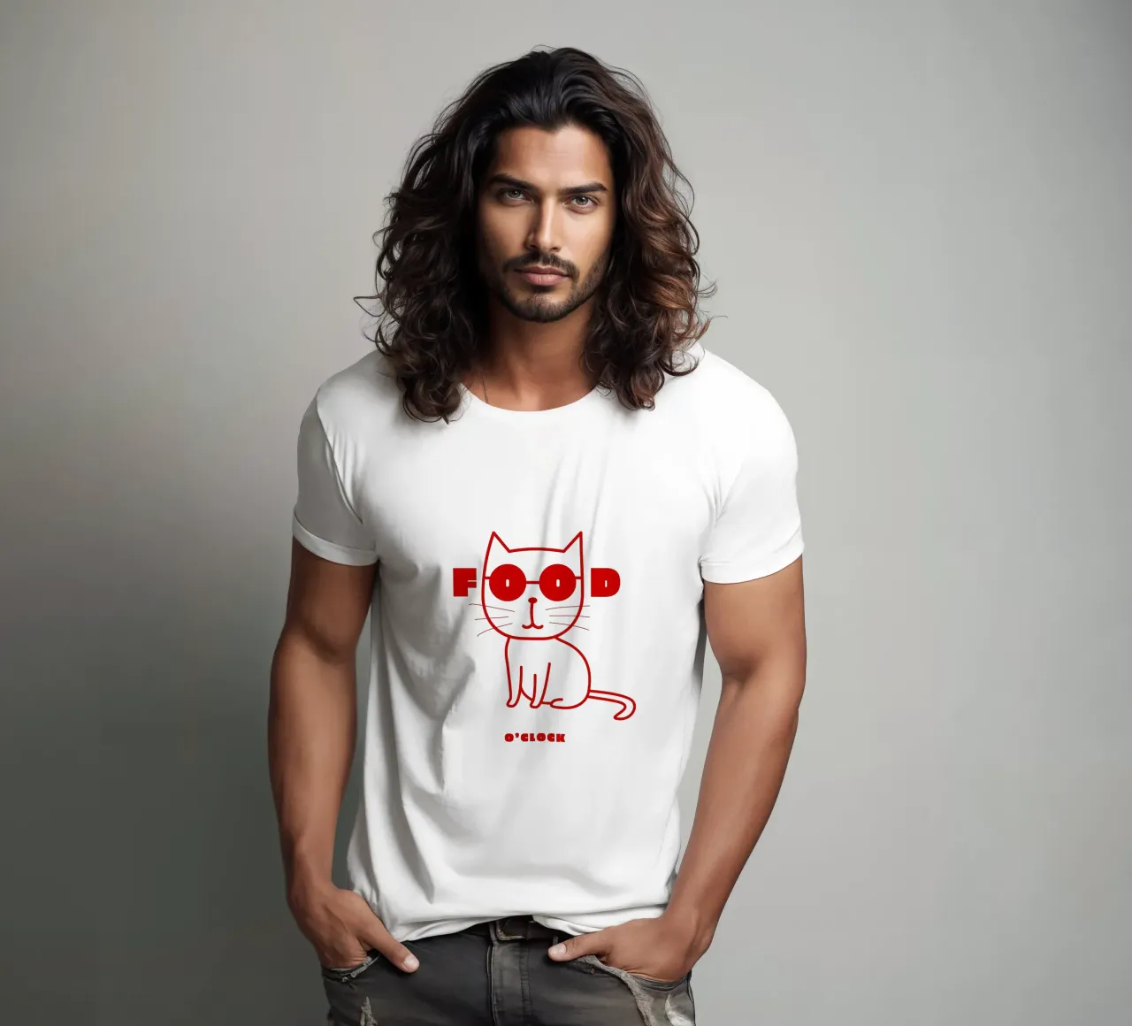 Food O'clock Cat t-shirt da Bureau Purpur