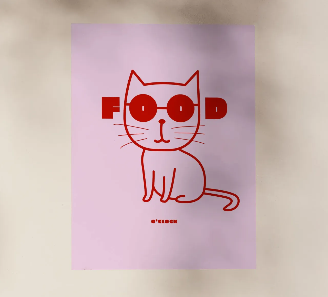 Food O'clock Cat pellicola backlit da Bureau Purpur