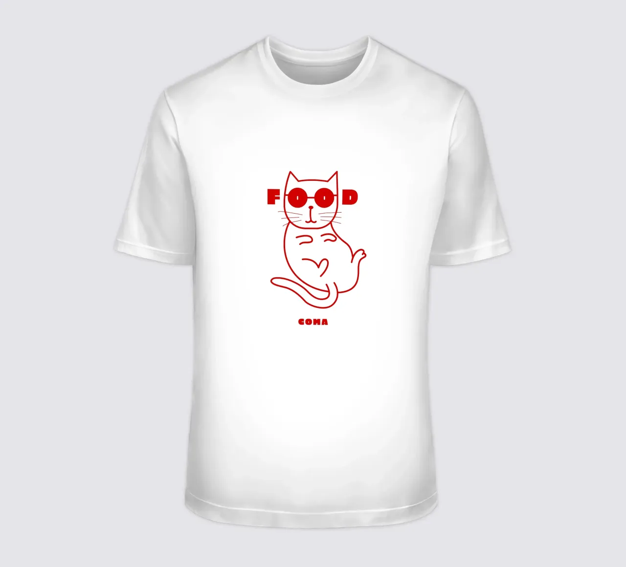 Food Coma Cat t-shirt by Bureau Purpur
