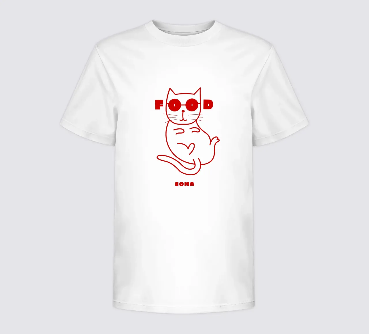 Food Coma Cat kids t-shirt by Bureau Purpur