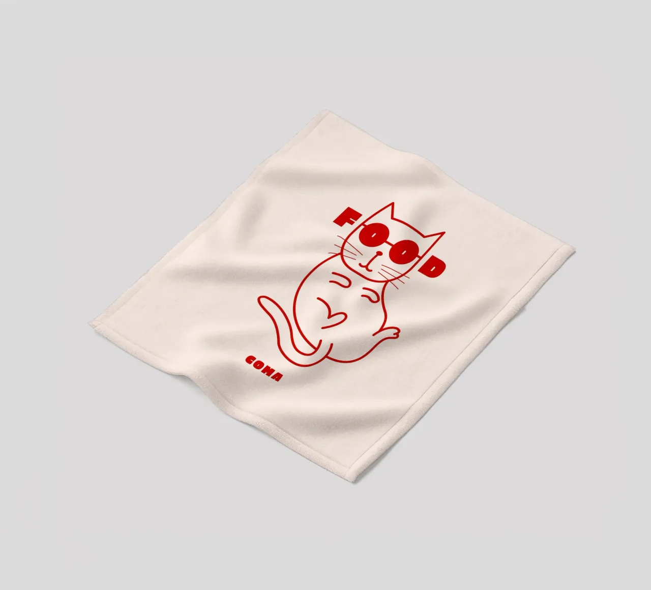 Food Coma Cat Fleecedecke von Bureau Purpur