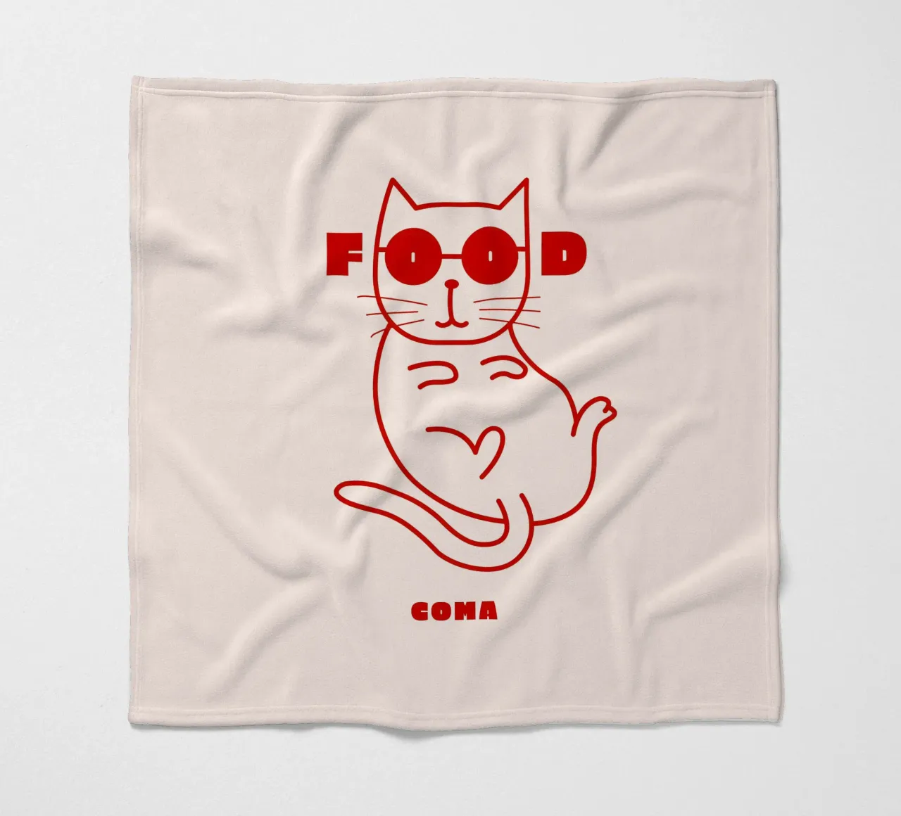 Food Coma Cat Fleecedecke von Bureau Purpur