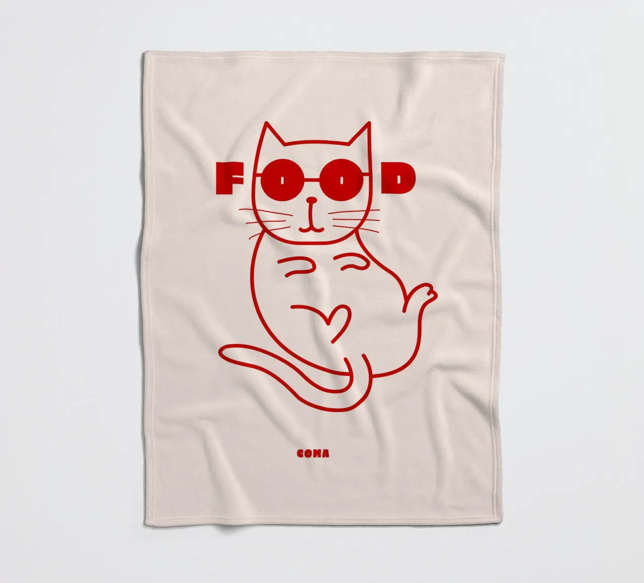 Food Coma Cat Fleecedecke von Bureau Purpur