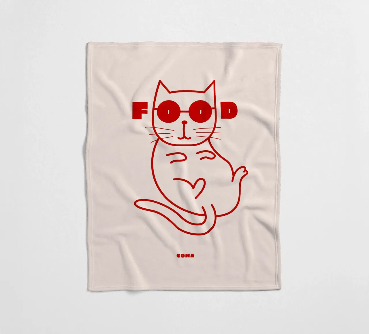 Food Coma Cat Fleecedecke von Bureau Purpur