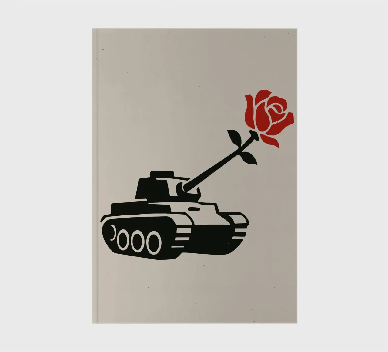 Tank With A Rose Notizbuch von ramosashop
