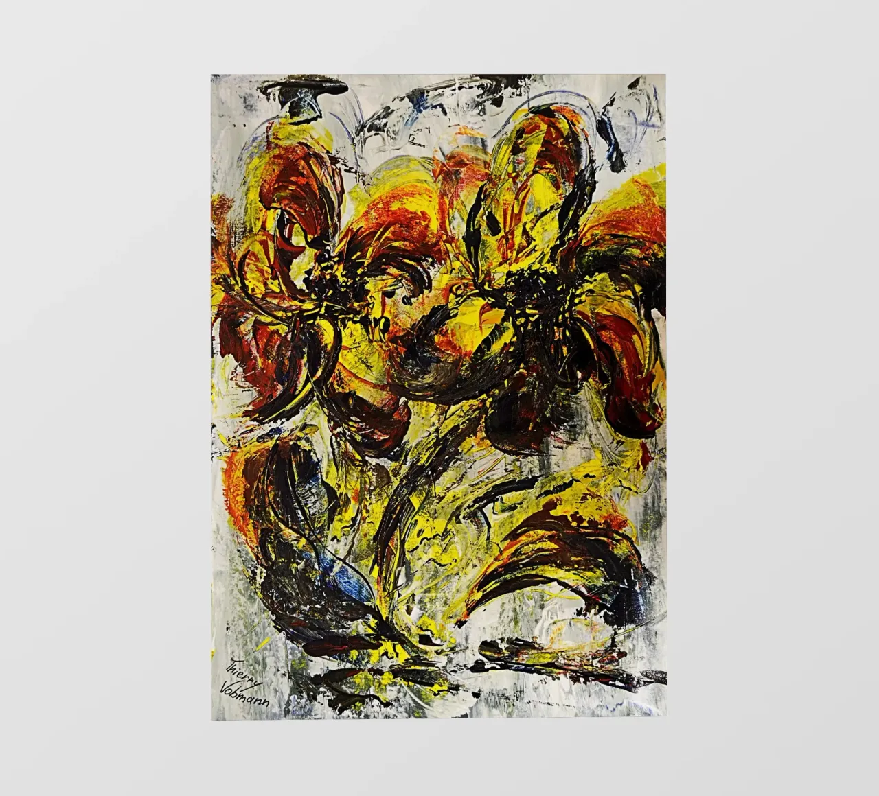DANCING FLOWERS pellicola backlit da Thierry Vobmann Abstract painting