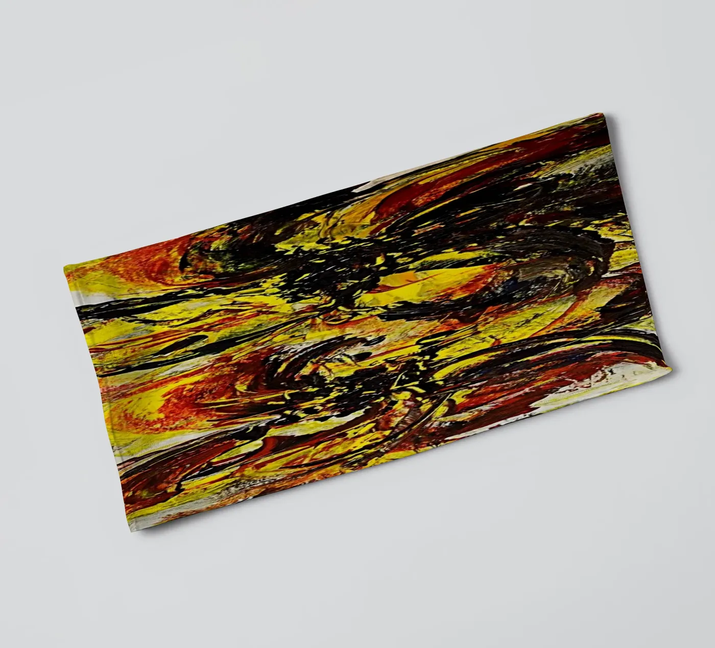 DANCING FLOWERS towel by Thierry Vobmann Abstract painting
