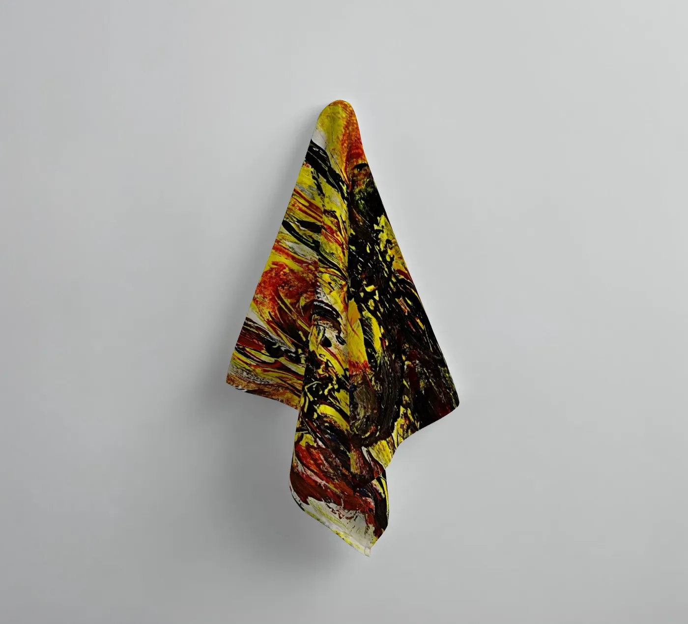DANCING FLOWERS towel by Thierry Vobmann Abstract painting