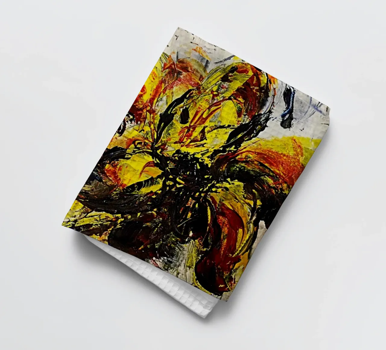 DANCING FLOWERS Geschirrtuch von Thierry Vobmann Abstract painting