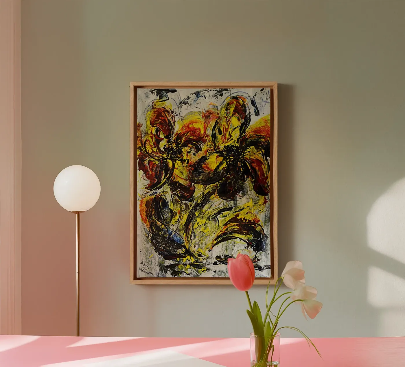 DANCING FLOWERS tela da Thierry Vobmann Abstract painting
