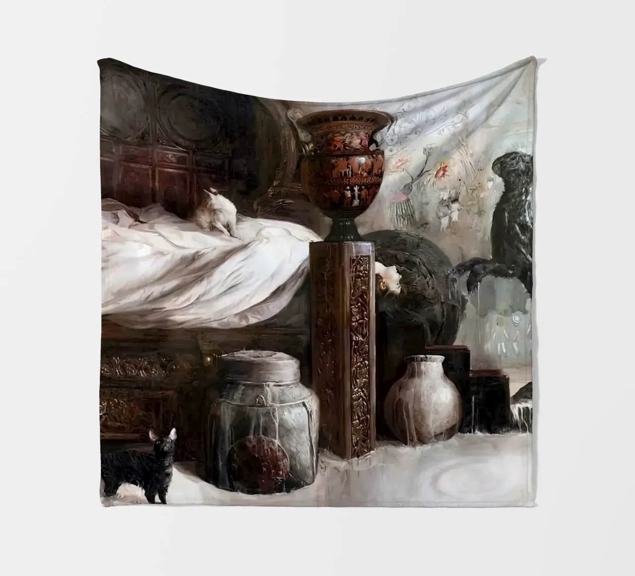 Guillermo Lorca Le ragazze e il coniglio coperta in pile da Birgitart