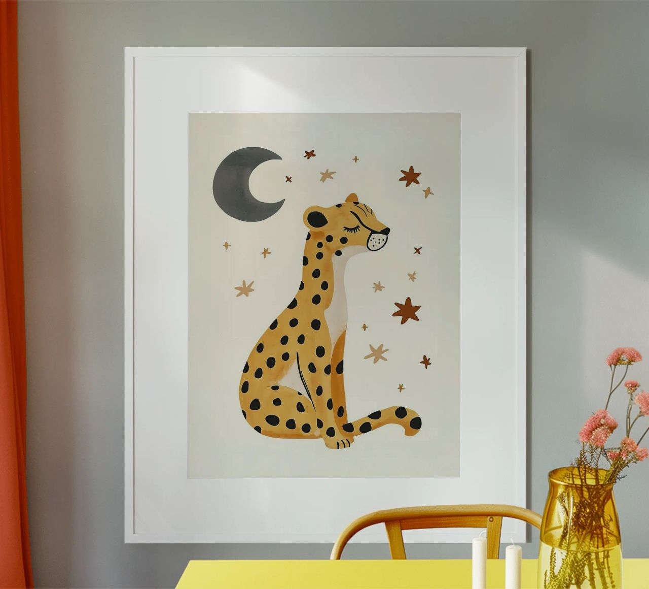 Himmlisches Tier Druck, Leopard Poster, Tier Kinderzimmer Kunst Poster von Little Lola